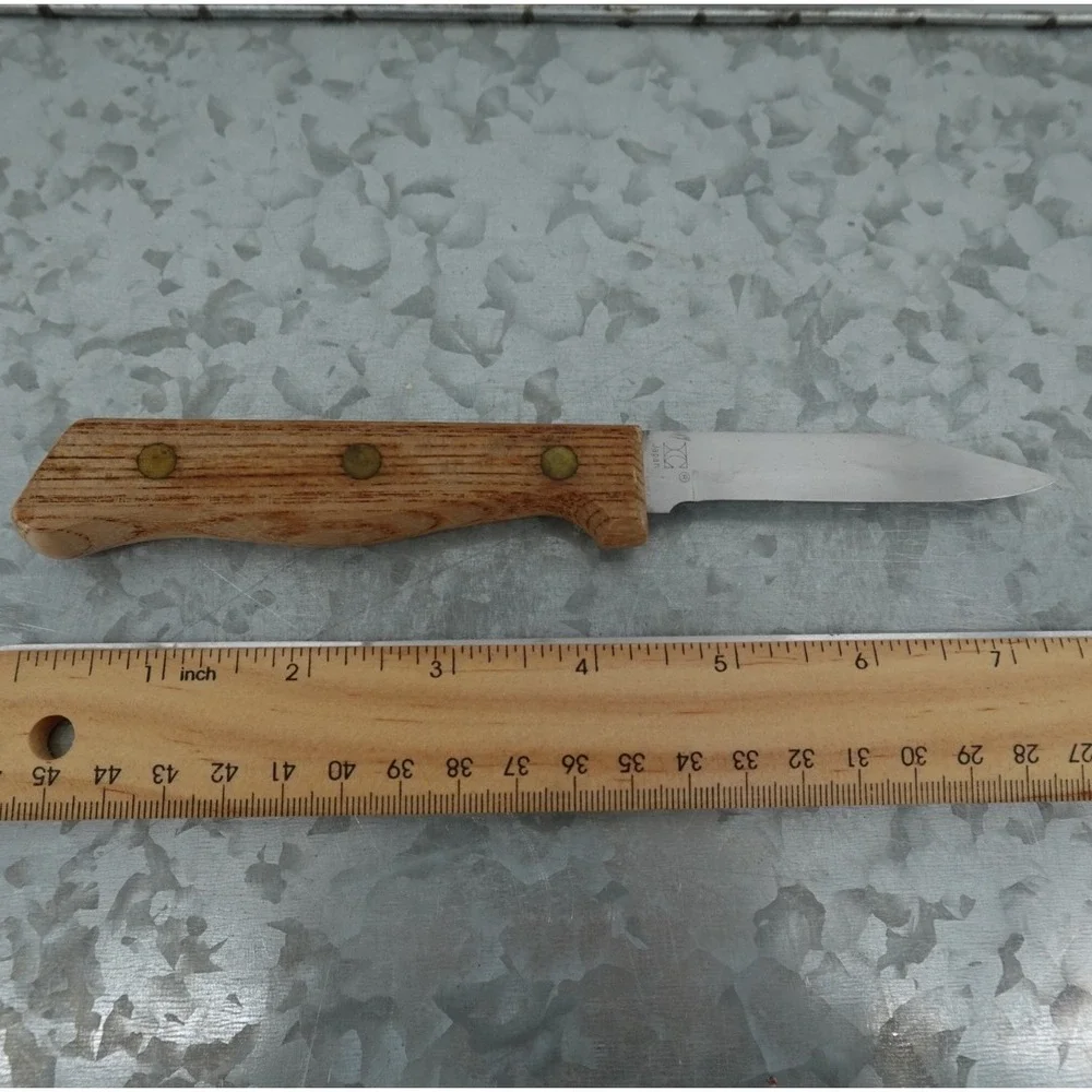 Vintage Armstrong Forge Paring Knife Wood Handle Stainless Steel 3.25 Inch Blade